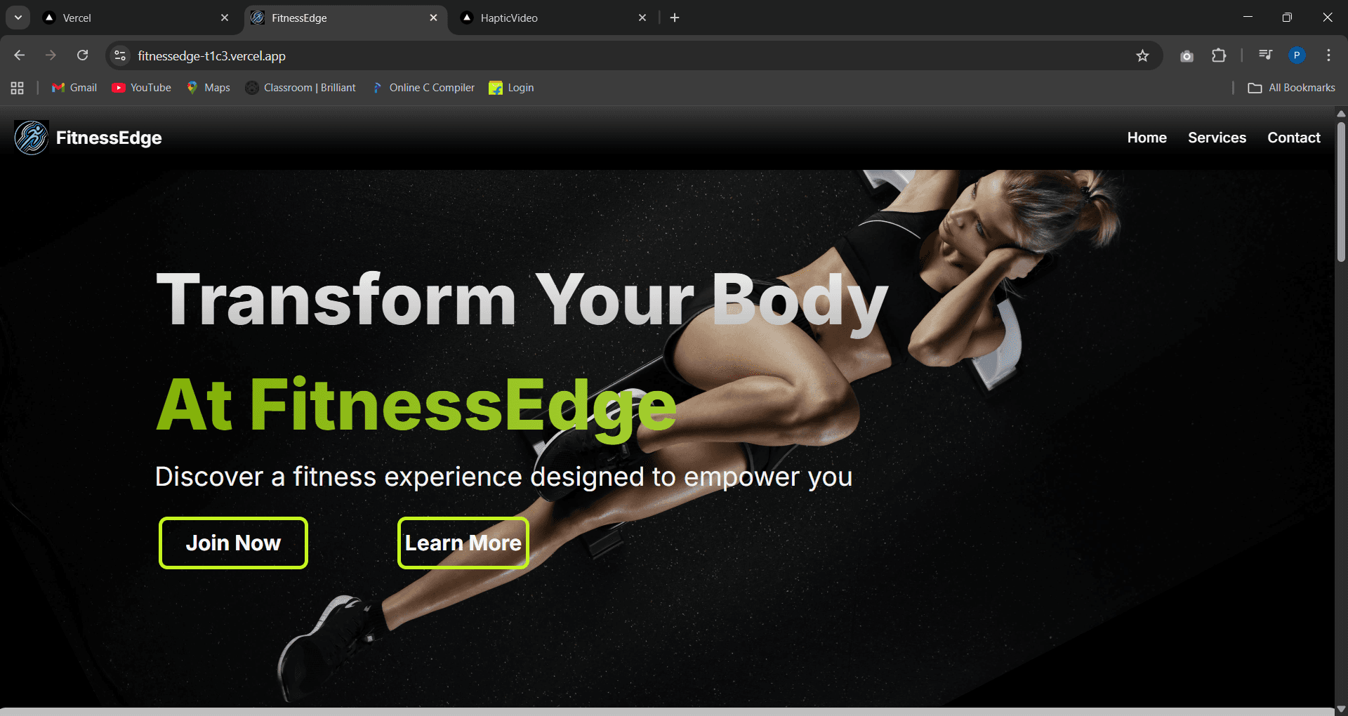 Fitness Edge Landing Page